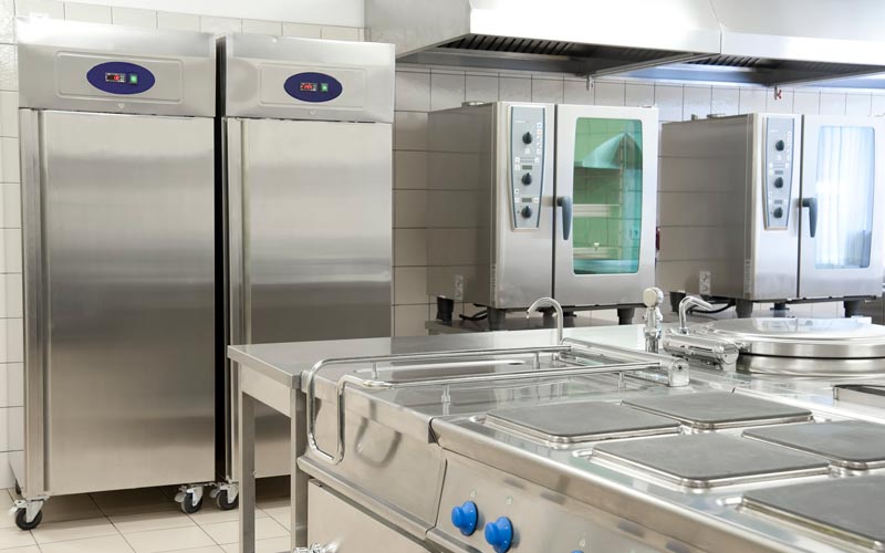 refrigerators in commercial kitchen